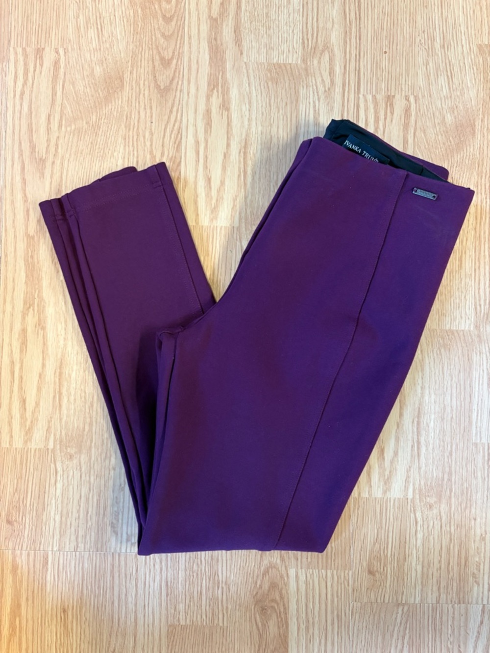 Ivanka Trump Women's Skinny Pants in Plum Purple